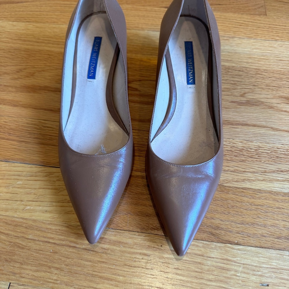 Stuart Weitzman Brown Leather Pumps